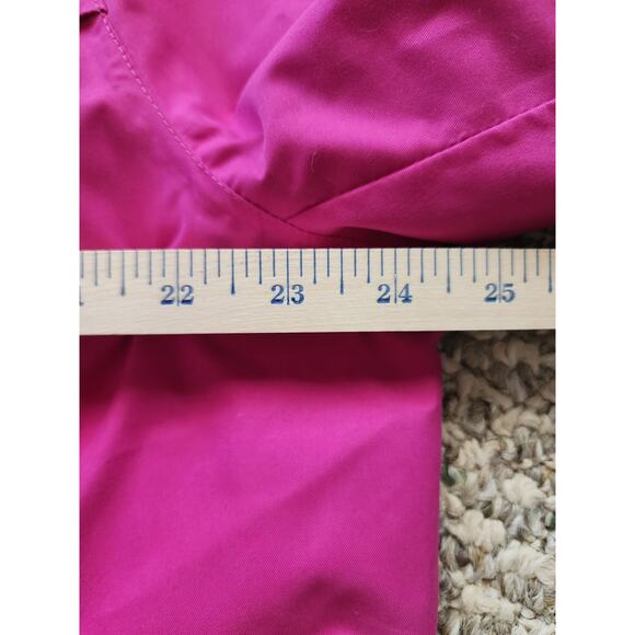 Land's End Women's XL(18-20) Pink Trench Coat w/Gingham-Patterned Lining - Picture 6 of 9